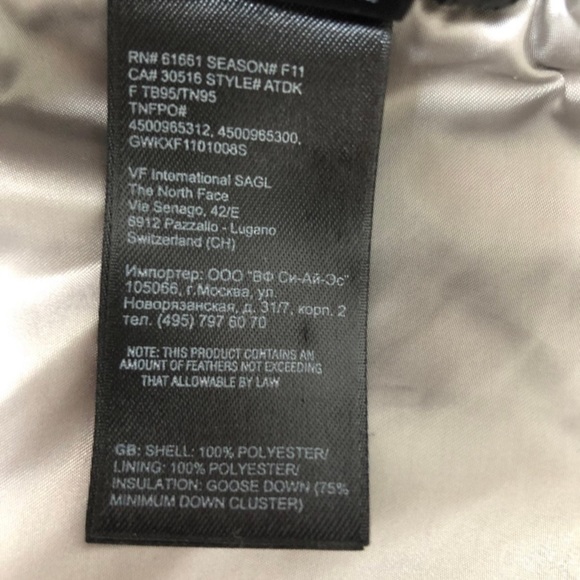 The North Face down belted parka jacket 14-16 women xs - Picture 12 of 13